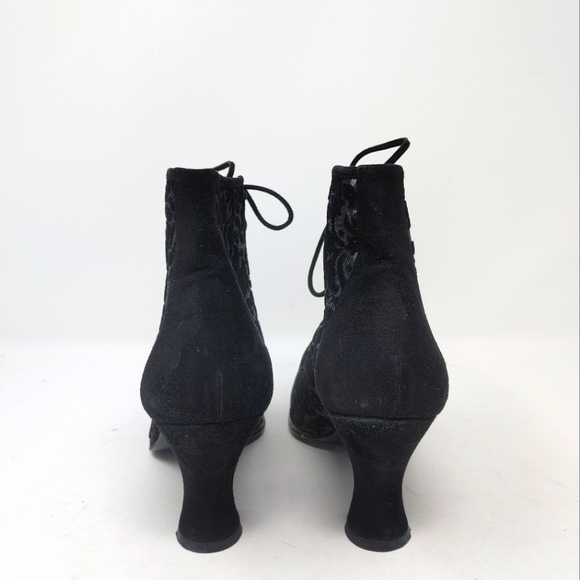 Yves Saint Laurent Vintage Lace Up Booties Size 7 - Picture 9 of 10